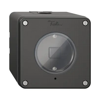 Pulsante KNX NAP 1× NEVO RGB con sensore di temperatura nero 