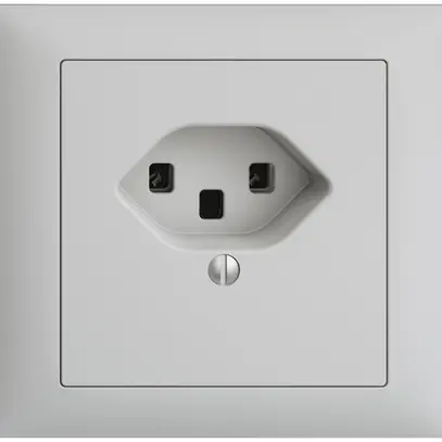 Prise INC EDIZIOdue T23 16A gris clair, bornes à vis 