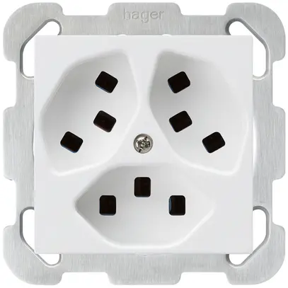 Presa INC Hager kallysto 3×T23 B bianco ultra 