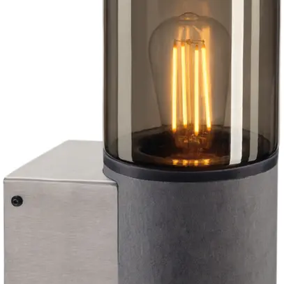 Wandleuchte SLV LISENNE, E27 23W Rauchglas IP20 grau 