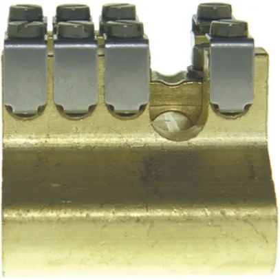 Borne de terre joignable Woertz 25mm² raccordement à vis 9×1 rail DIN 35mm 