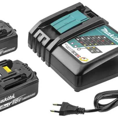 Ladegerät CIMCO Makita mit 2×Akku Makita 18V 5 Ah 