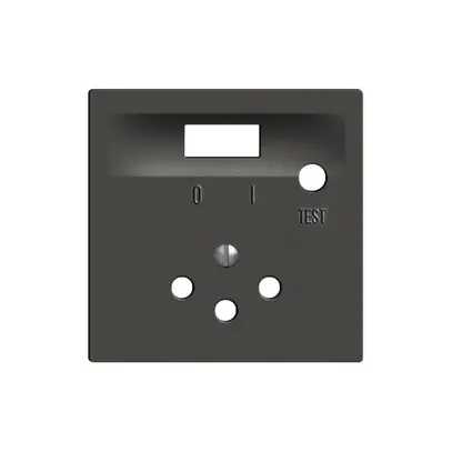 Plaque frontale EDIZIOdue noir pour prise FI T12 