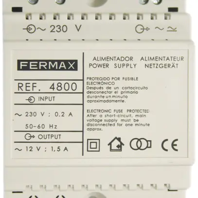 Alimentation AMD Fermax 230VAC/12VAC 1.5 A, DIN4 