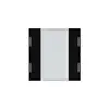 Face poussoir Hager basico KNX quadruple LED noir 45×45mm 