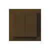 Kit frontal kallysto 60×60 brun pour interrupteur avec bouton double 