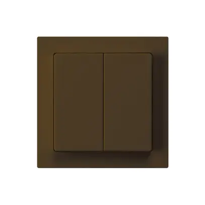 Kit frontale kallysto 60×60 marrone per interruttore/tasto con bottone dopp 