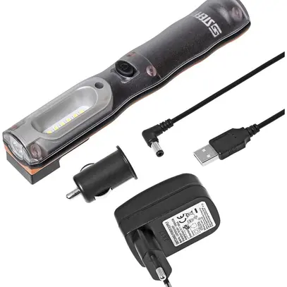 Lampada portatile LED WORKLIGHT LED 3W 6500K 300+100lm 2400mAh 