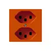 Prise kallysto 2×T23 orange avec bornes enfichables 