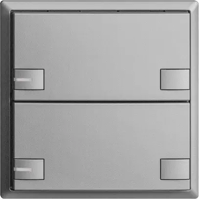 UP-Taster KNX 2-fach EDIZIOdue colore silver RGB mit LED 