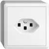 Presa AP EDIZIOdue T23 16A bianco, con morsetti innest. 