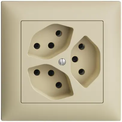 Prise ENC EDIZIOdue 3×T13 vanille, 3×S 