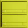 UP-Taster KNX 2-fach EDIZIOdue colore lemon RGB mit LED mit Papiereinlage 