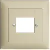 Kit frontal EDIZIOdue vanille 88×88mm 4×RJ45 
