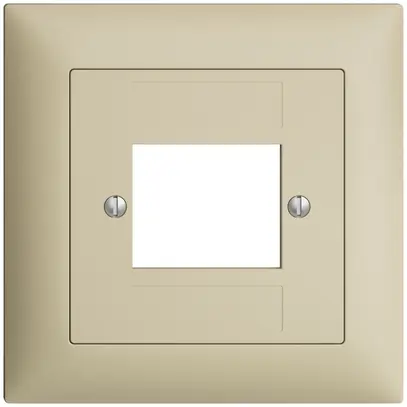 Kit frontale EDIZIOdue vanille 88×88mm 4×RJ45 