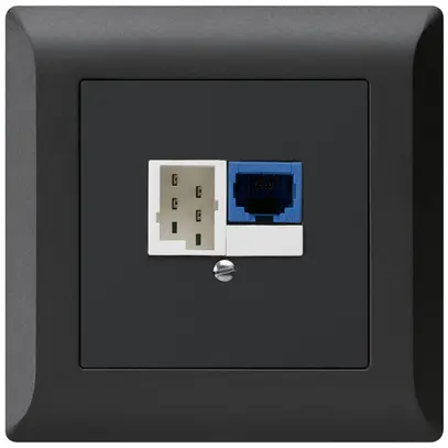 Boîte ENC DSL kallysto.line 1×RJ45/1×T+T noir 