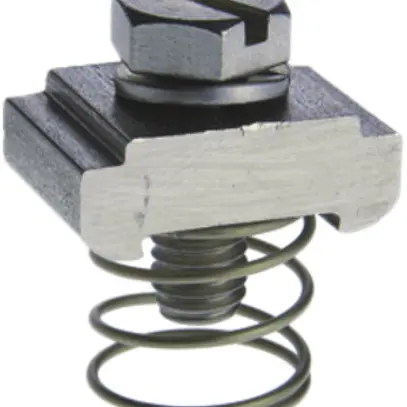 Plot d'ancrage Woertz, acier zingué, M8, avec ressort et vis 
