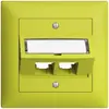 UP-Montageset S-One EDIZIOdue FMI für 2×RJ45 schräg, lemon 