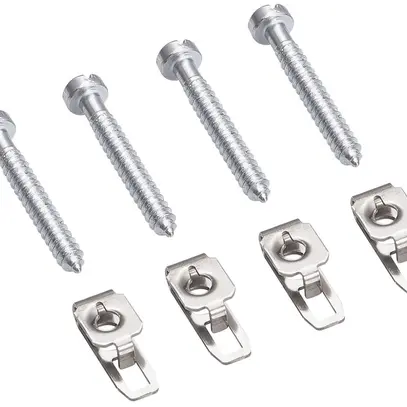 Attache pour rail Hager univers, jeu avec 4 vis et contre-écrous 