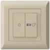 Interrupteur lumineux ENC kallysto.line beige 1/1L symbole lumineux+ventilation 