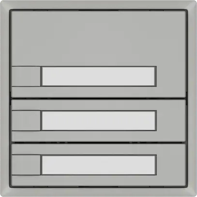 Poussoir universel EDIZIO.liv UNI SNAPFIX® s.LED 3× comm.1T étiqu.grc 