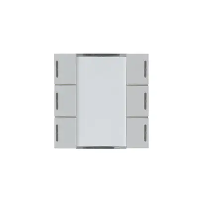 Kit frontal Hager kallysto 6×KNX LED systemlink/easylink gris clair 