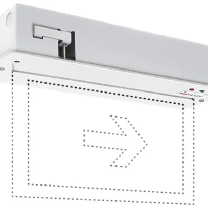 Luminaire de secours ESYLUX SLD LEDi SC/C montage de plafond 
