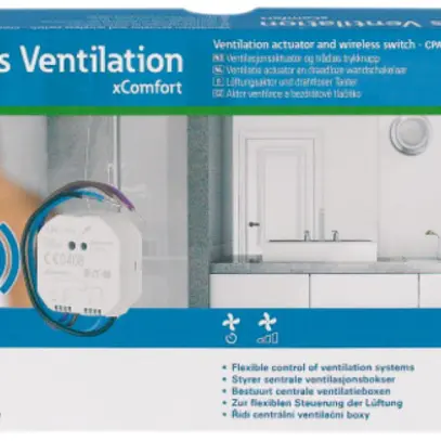 Kit di avvio xComfort "Wireless Dim All", pulsante / attuatore-variatore 