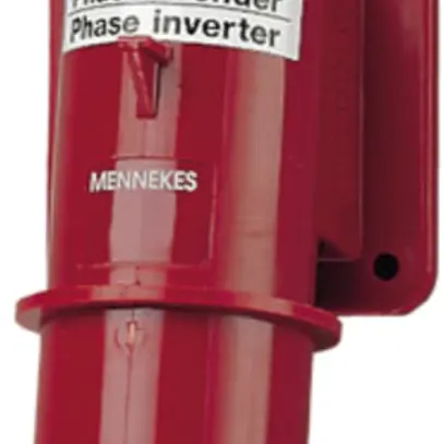 Spina d'attrezzi con inver.fase CEE Mennekes 32A 3LNPE rosso 
