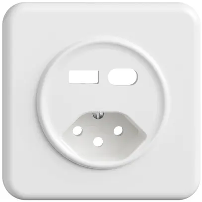 Kit de montage ENC Feller STANDARDdue pour prise USB type A+C + type 13 blanc 