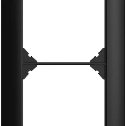 Cadre de recouvrement EDIZIOdue 1×2 noir 