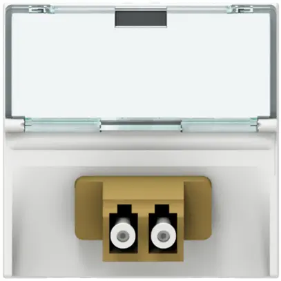 Presa fibra ottica INS MOS 2×LC bianco 2moduli 