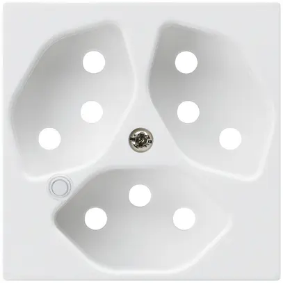 Piastra frontale per presa Hager kallysto 3×T13 illuminato H bianco ultra 