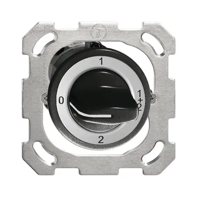 Interruttore rotativo INC FH 1/1P nero con manopola 