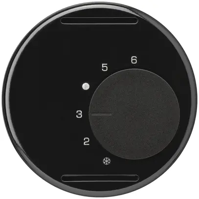 Disque frontal ENC BASICO noir pour thermostat d'ambiance sans interrupteur 