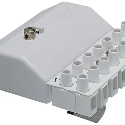 Borne de commande Hager univers Z 7L numéroté 1…7 2×6mm² avec capot plombable 