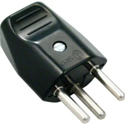 Stecker ELBRO T12 schwarz 10A 250V 