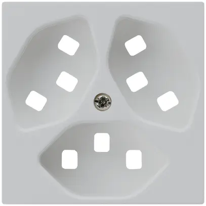 Piastra frontale per presa Hager kallysto 3×T23 H grigio chiaro 