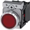Poussoir lumineux Siemens SIRIUS ACT a.support+LED 1F rouge métal brillant 
