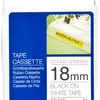 Cassette ruban Brother TZe-S241 18mm×8m, blanc/noir 