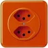 Presa INC basico 2×tipo 13S arancione 