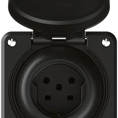 Presa INC robusto 1×tipo 15 IP55 nero 