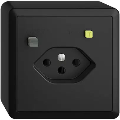 Prise AP EDIZIOdue T13 FI 30mA noir 