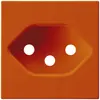 Plaque frontale INC pour prise Hager 45×45 mm 1×type 13 Z orange 