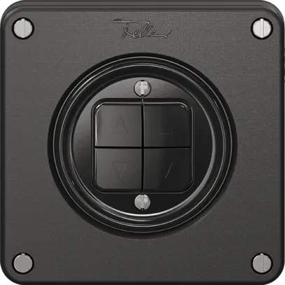 Interrupteur pour stores NEVO, 2-canal, profondeur 18 mm, 87×87 mm, noir 