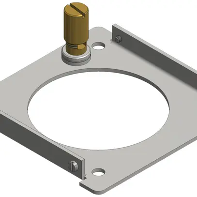 Plaque de base avec trou Ø68mm gris 