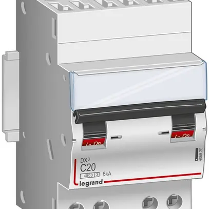 Disjoncteur Legrand C 4P 25A 4500A/6kA raccordement broches 