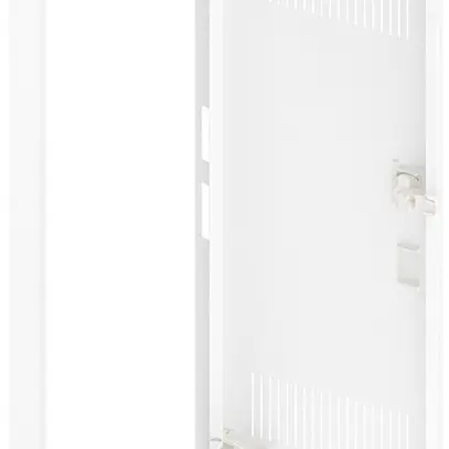 Porte avec fentes et cadre SE Pragma blanc pour 1part/5rangées 