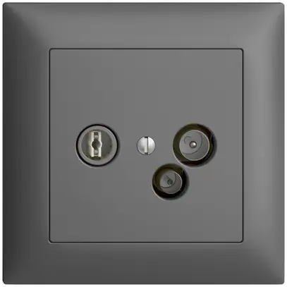 Prise d'antenne ENC TV-R-données DD15 5…65MHz EDIZIOdue gris foncé 