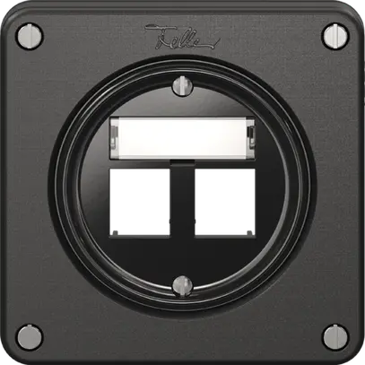 Kit de montage Feller freenet, pour sortie droite, double, noir 